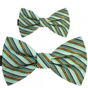 Set papioane tata fiu, verde cu dungi orange